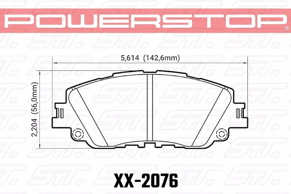 Колодки тормозные 23-2076 PowerStop Z23 перед TOYOTA CAMRY V70 2017-> LEXUS ES 2018->