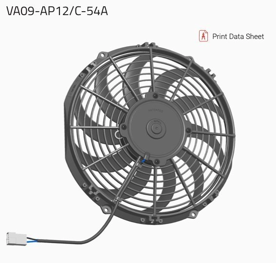 SPAL VA09-AP12/C-54A Вентилятор втягивающий (за радиатором) 11" (280mm) 1430 м3/ч