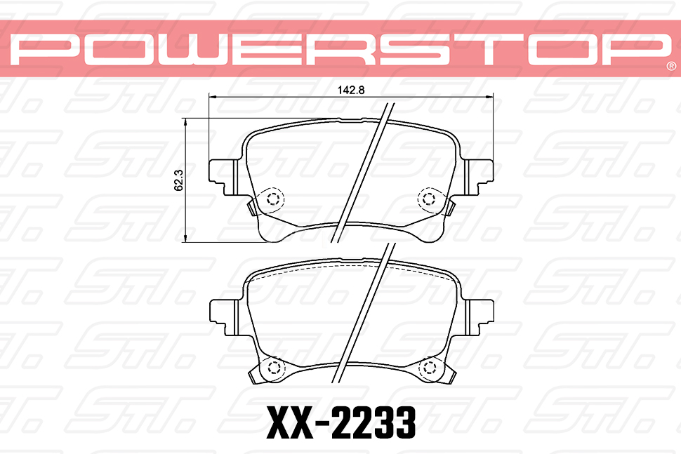 Колодки тормозные 36-2233 PowerStop Z36 задние Jeep Gladiator 2019-> ; Wrangler 2021->