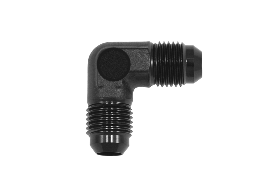 Адаптер П AN06 - П AN06, порт под датчик NPT1/8", 90°, алюминий , BLACKROCK LAB, AN821-06NPT18BK