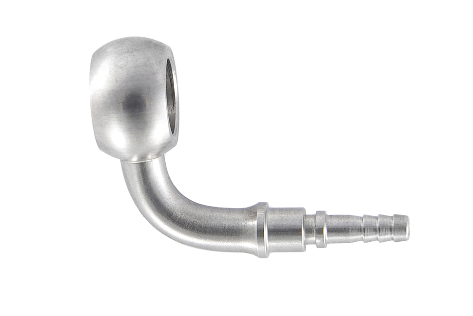 Фитинг banjo d10 mm, 90° D-03 нерж сталь, под опресовку BC03-9D10, BLACKROCK LAB