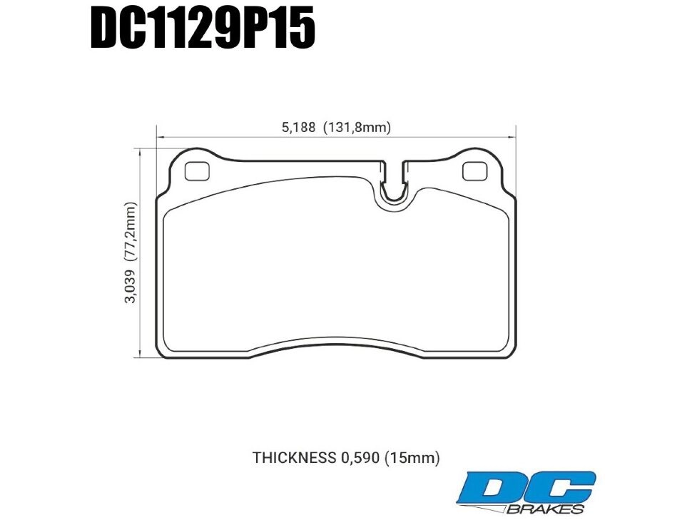 DC Brakes STR.S+ DC1129P15 Передние тормозные колодки для MMC LANCER EVO, SUBARU WRX STI
