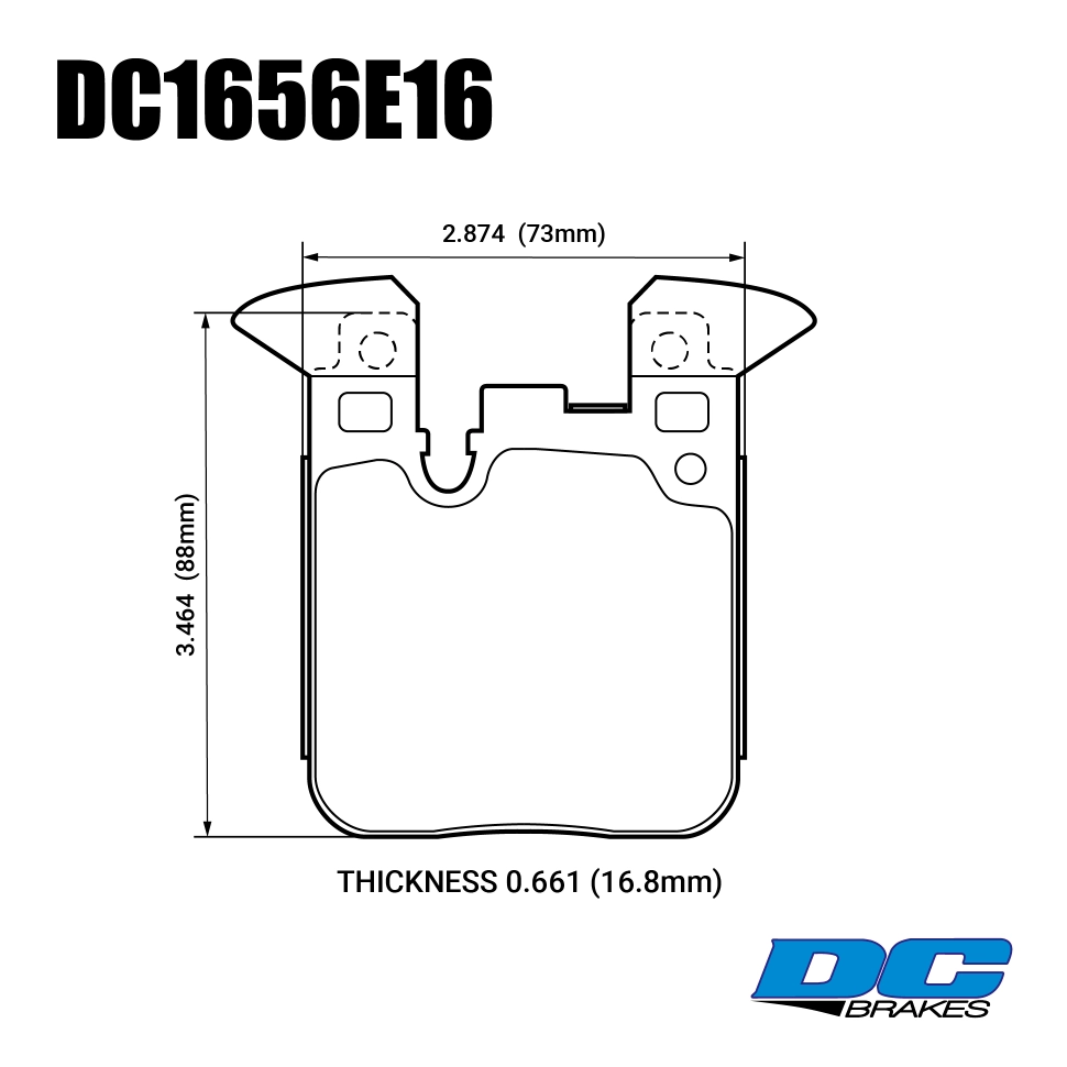 DC Brakes RT.2 DC1656E16 Задние тормозные колодки для перед BMW M4 F82, F32; M3 F80 F30; F20 F22 F87 M