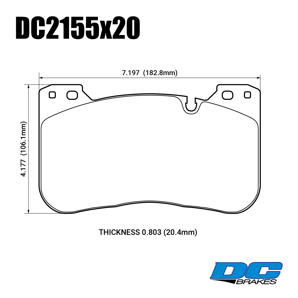 DC Brakes RT.2 DC2155E20 Передние тормозные колодки для BMW M5 F90 / M8 F92 / X5M G05 / X6M G06