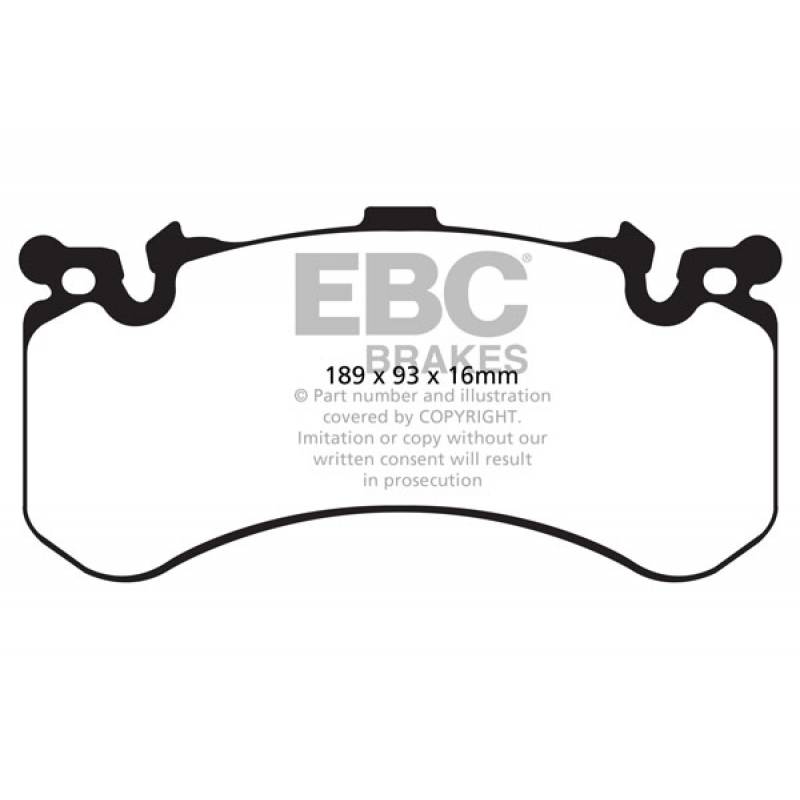 Колодки тормозные DP42158R EBC Yellowstuff DC1575; передние AUDI A6, S6, A7 S7 4G; A8 S8 4H;