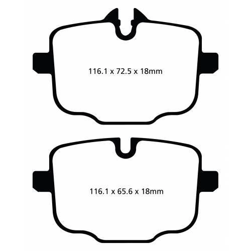 EBC RP-1 DP82089RP1 Колодки тормозные BMW задние BMW M3 G80; M4 G82; M5 F10; M6 F12; X5 G05; X7