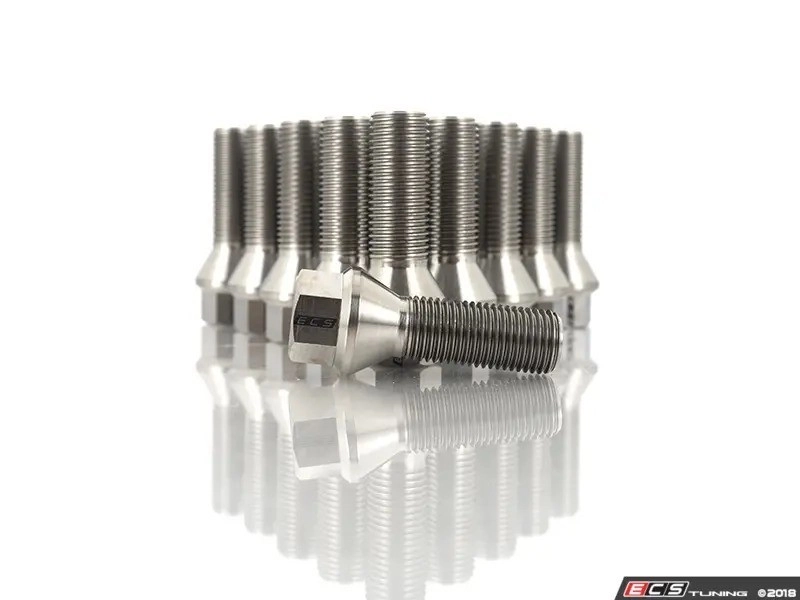 ECS Tuning Конусный болт колёсный из титана 14x1.5x35мм (комплект 20 штук)