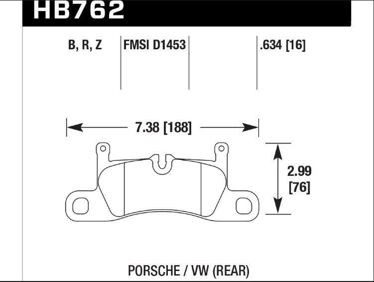 HAWK Street 5.0 HB762B.634 задние тормозные колодки для PORSCHE CAYENNE 92A, VW TOUAREG 7P5 2010->