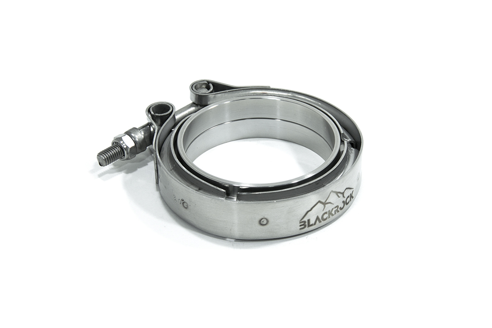 Хомут V-band 2.5" (63mm) нерж. сталь, фланцы с проточками мама-папа BlackRock Lab VB25